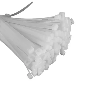 100pcs  Self-locking Plastic White Nylon Cable Ties (3x200mm)