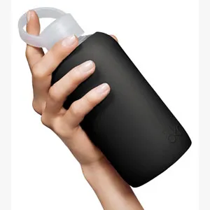 16 oz. bkr Glass Water Bottle - Opaque Black
