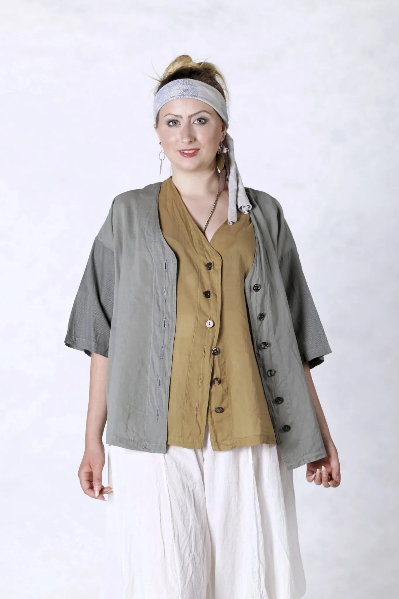 2285 -Striped Camp Top-Moonwater-Unprinted