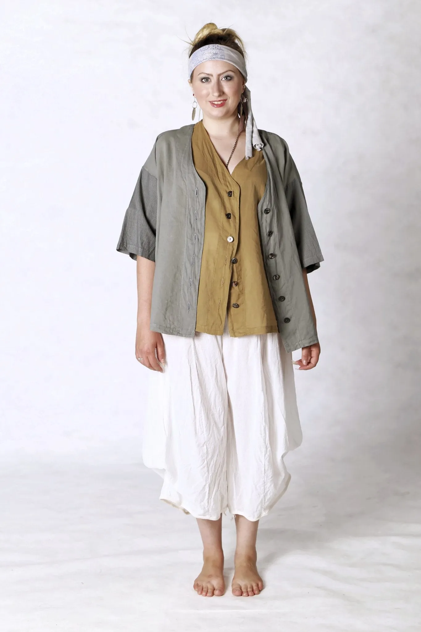 2285 -Striped Camp Top-Moonwater-Unprinted