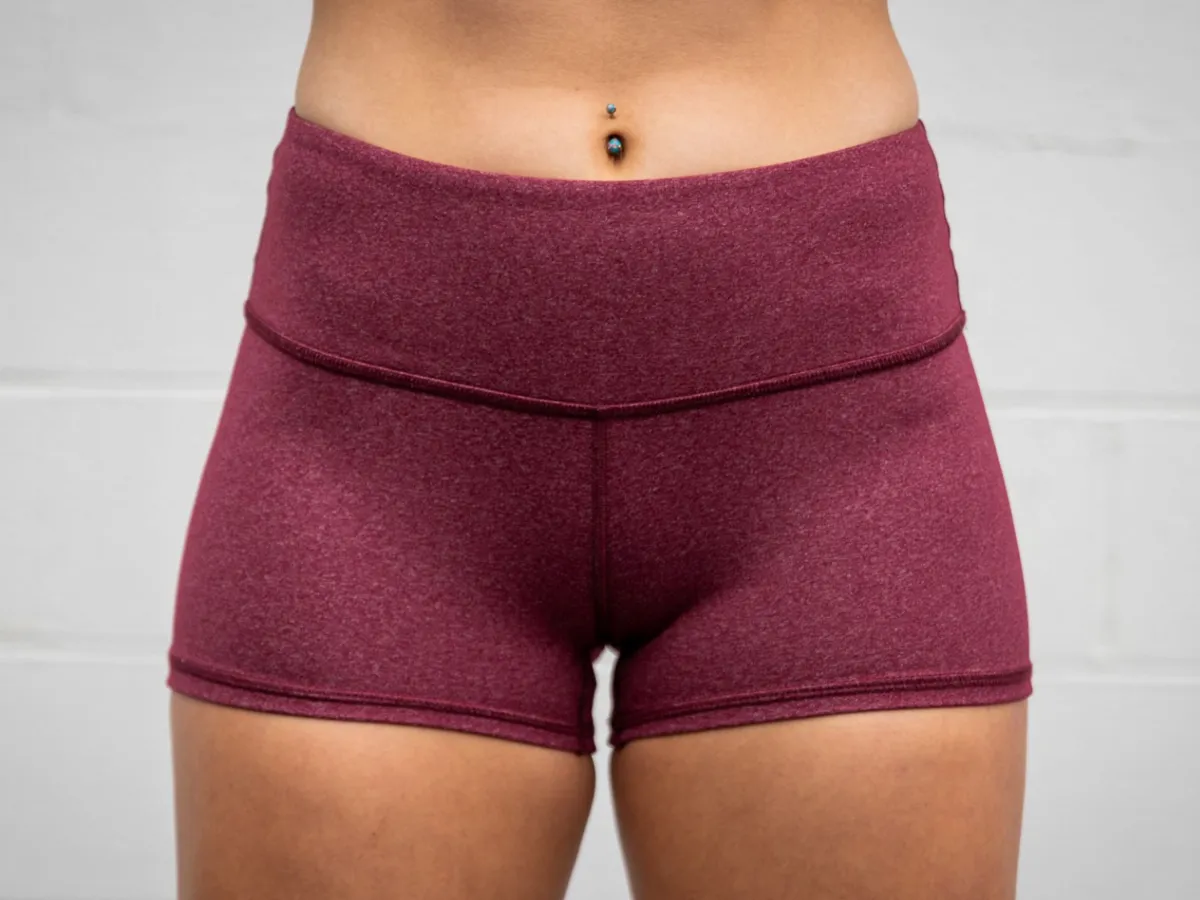 2POOD Heather Maroon Shorties