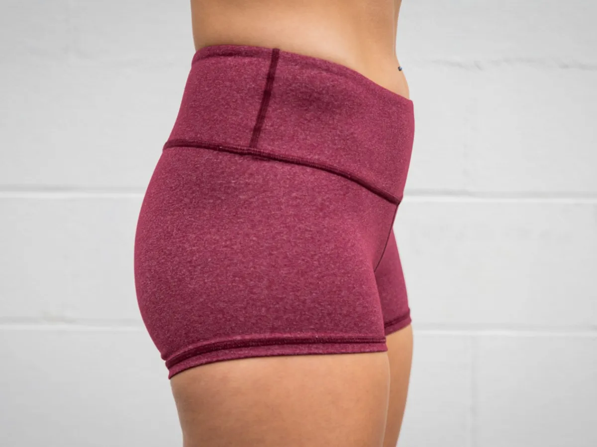 2POOD Heather Maroon Shorties