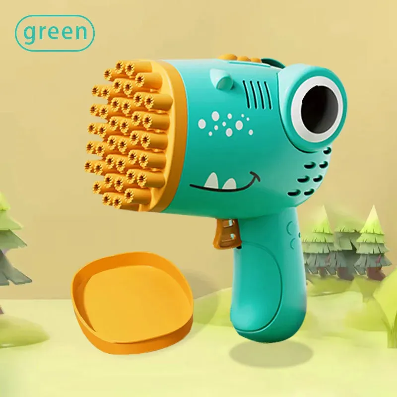40-Hole Dinosaur Bubble Handheld Bubble Machine, Electric Bubble Gun, Outdoor Birthday Wedding Party Toy