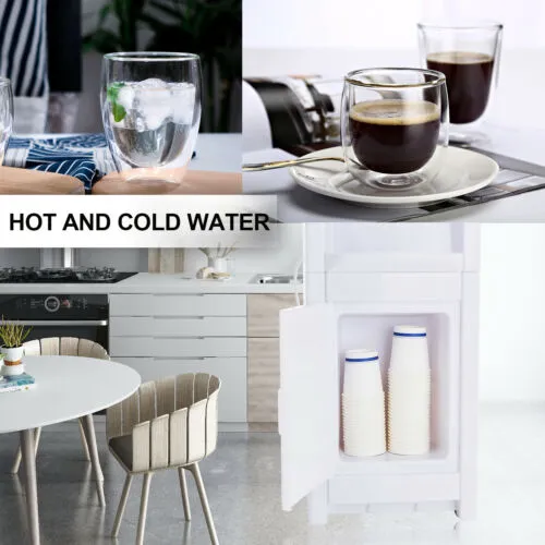 5 Gallon Water Cooler Dispenser Top Loading Bottle & Storage Cabinet