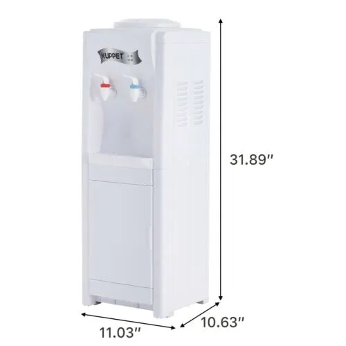 5 Gallon Water Cooler Dispenser Top Loading Bottle & Storage Cabinet