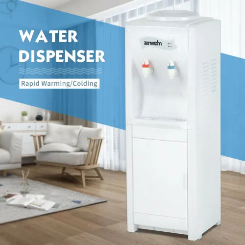 5 Gallon Water Cooler Dispenser Top Loading Bottle & Storage Cabinet