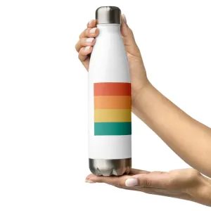 70s Retro Stripe - Swimmer Stainless Steel 17 oz Water Bottle