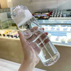 780ml Plastic Portable School Water Bottle for Drinking Tea Mug Outdoor Sport Camping Supplies Coffee Kids Drinkware Odorless