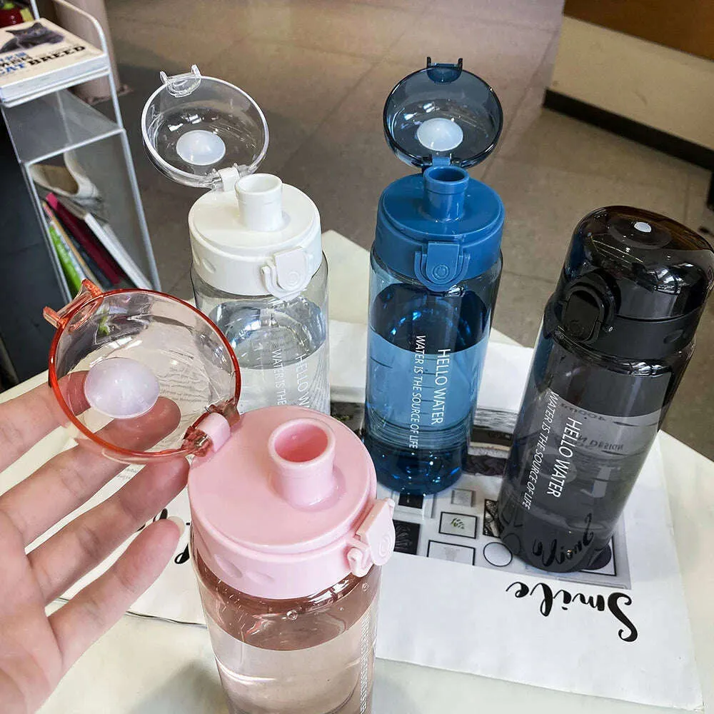 780ml Plastic Portable School Water Bottle for Drinking Tea Mug Outdoor Sport Camping Supplies Coffee Kids Drinkware Odorless