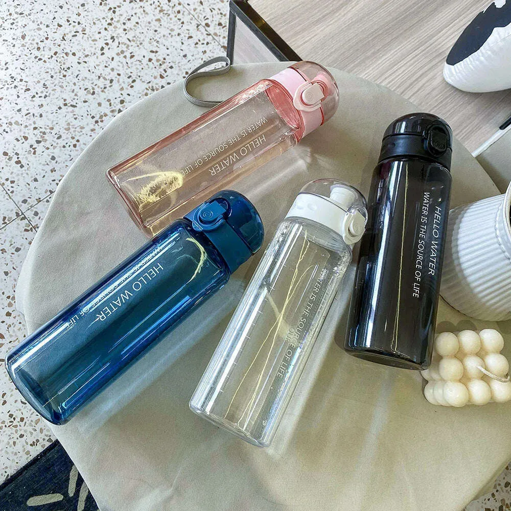 780ml Plastic Portable School Water Bottle for Drinking Tea Mug Outdoor Sport Camping Supplies Coffee Kids Drinkware Odorless