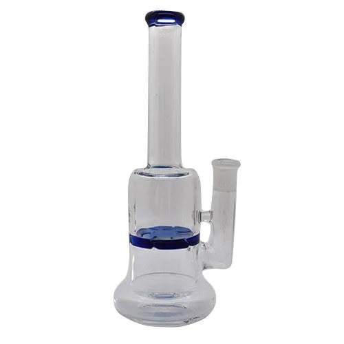 8” Straight Glass Bubbler with Colored Percolator - Color May Vary - (1 Count)