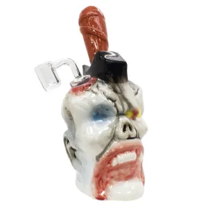 9" Zombie Skull Ceramic Water Bubbler - (1 Count, 3 Count OR 6 Count)