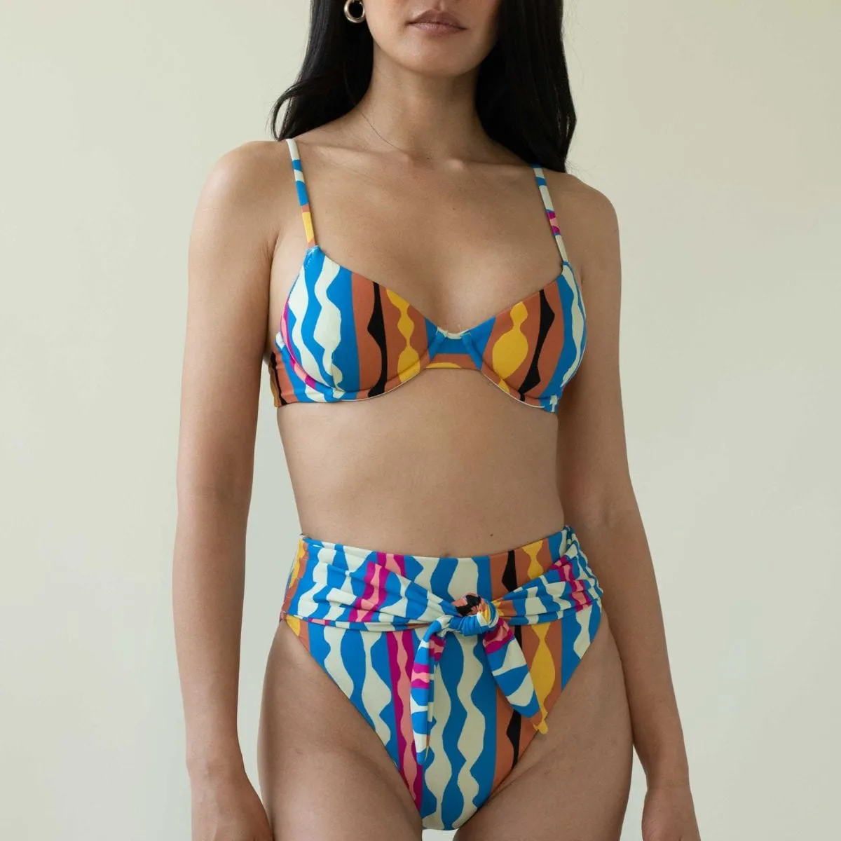 Abstract Paula Tie-Up Bikini Bottom