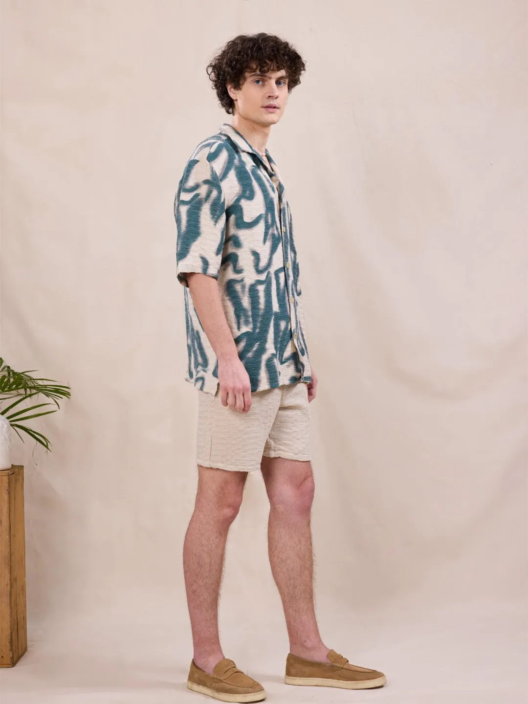Abstract Print Resort Shirt