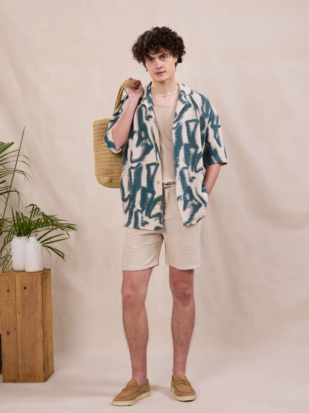 Abstract Print Resort Shirt