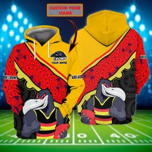 Adelaide Crows 1 - Personalized Name 3D Hoodie - Loop - Nt168 - Ct184
