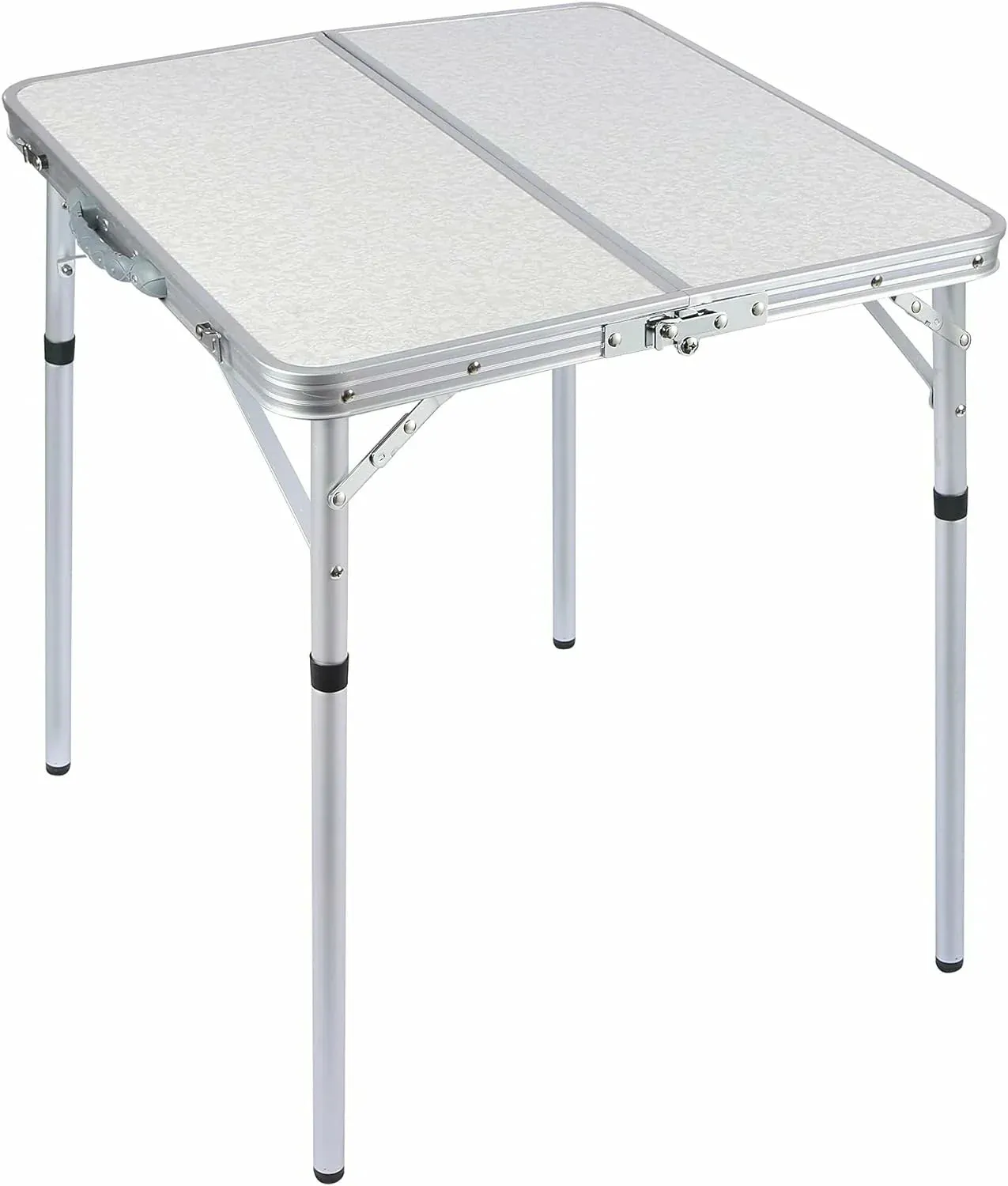 Aluminum Folding Camping Table with Adjustable Height Legs, 2/3/4ft