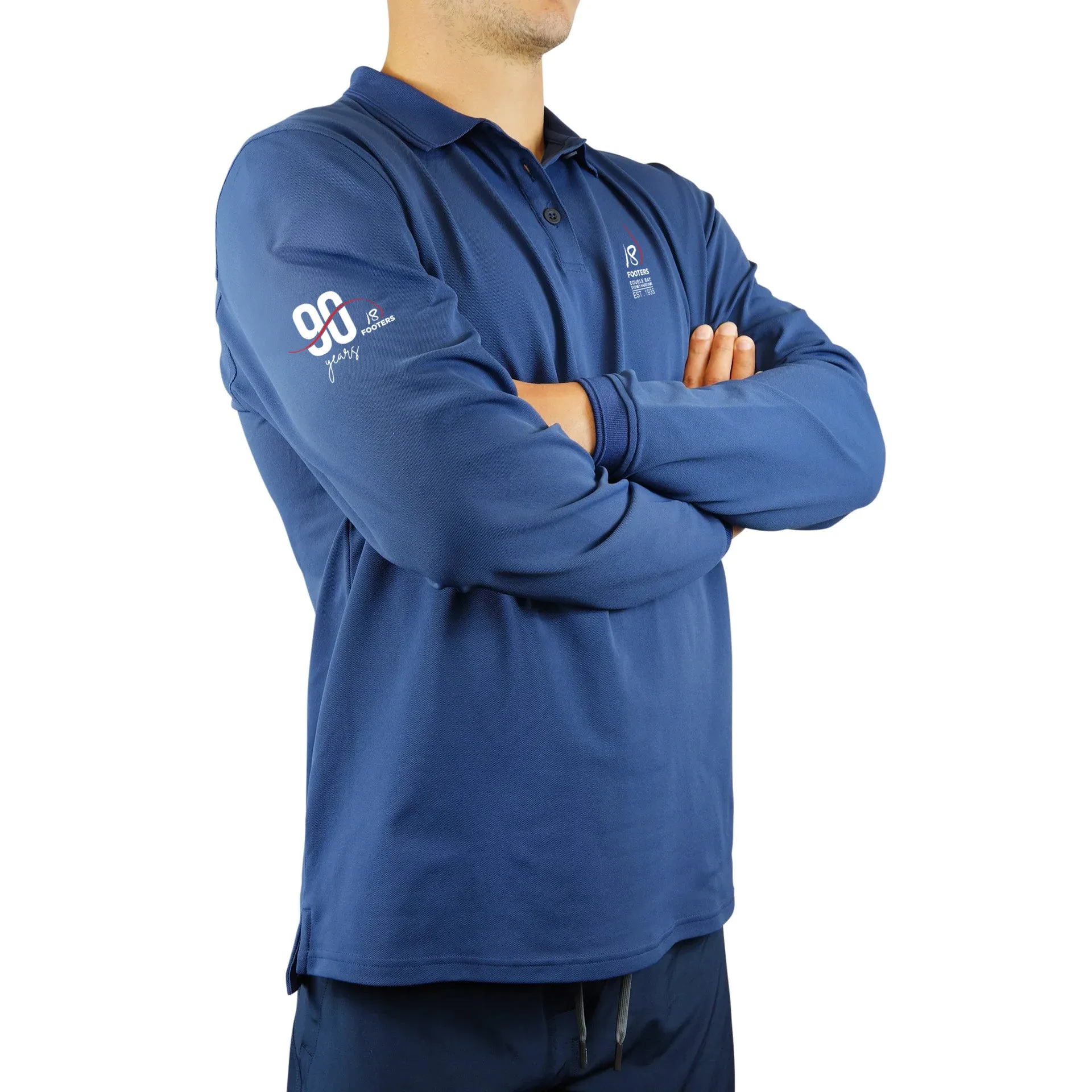 Antibes Long Sleeve Polo - Navy (18 Footers)