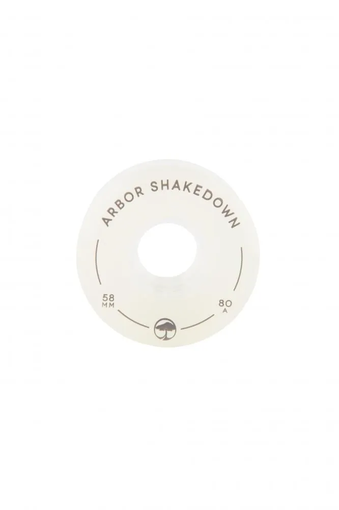 Arbor Shakedown Skateboard Wheels Shakedown 80a - Ghost White