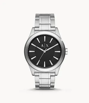 Armani Exchange Three-Hand Stainless Steel Watch