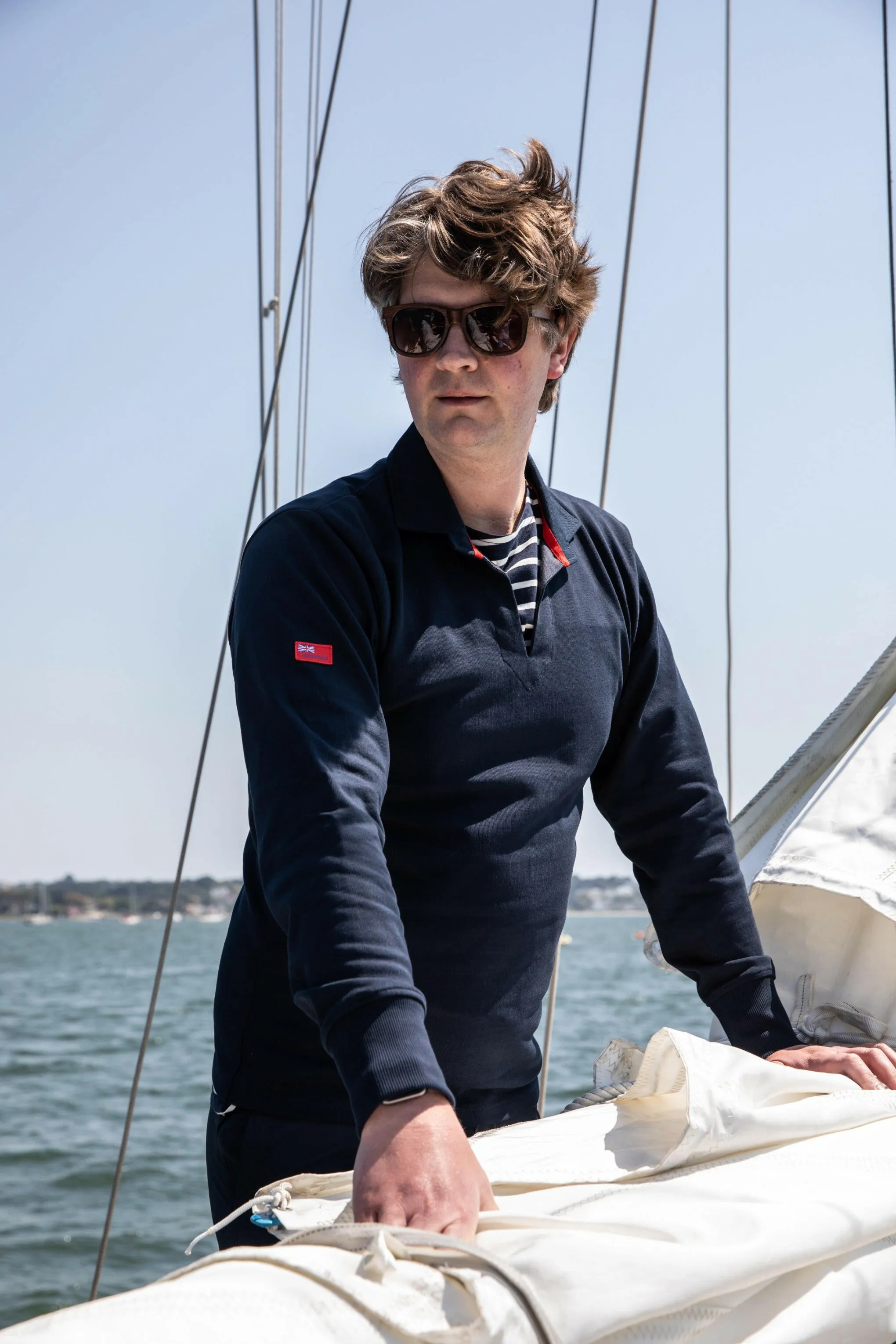 Arthur Beale Retro Navy Rugby Shirt