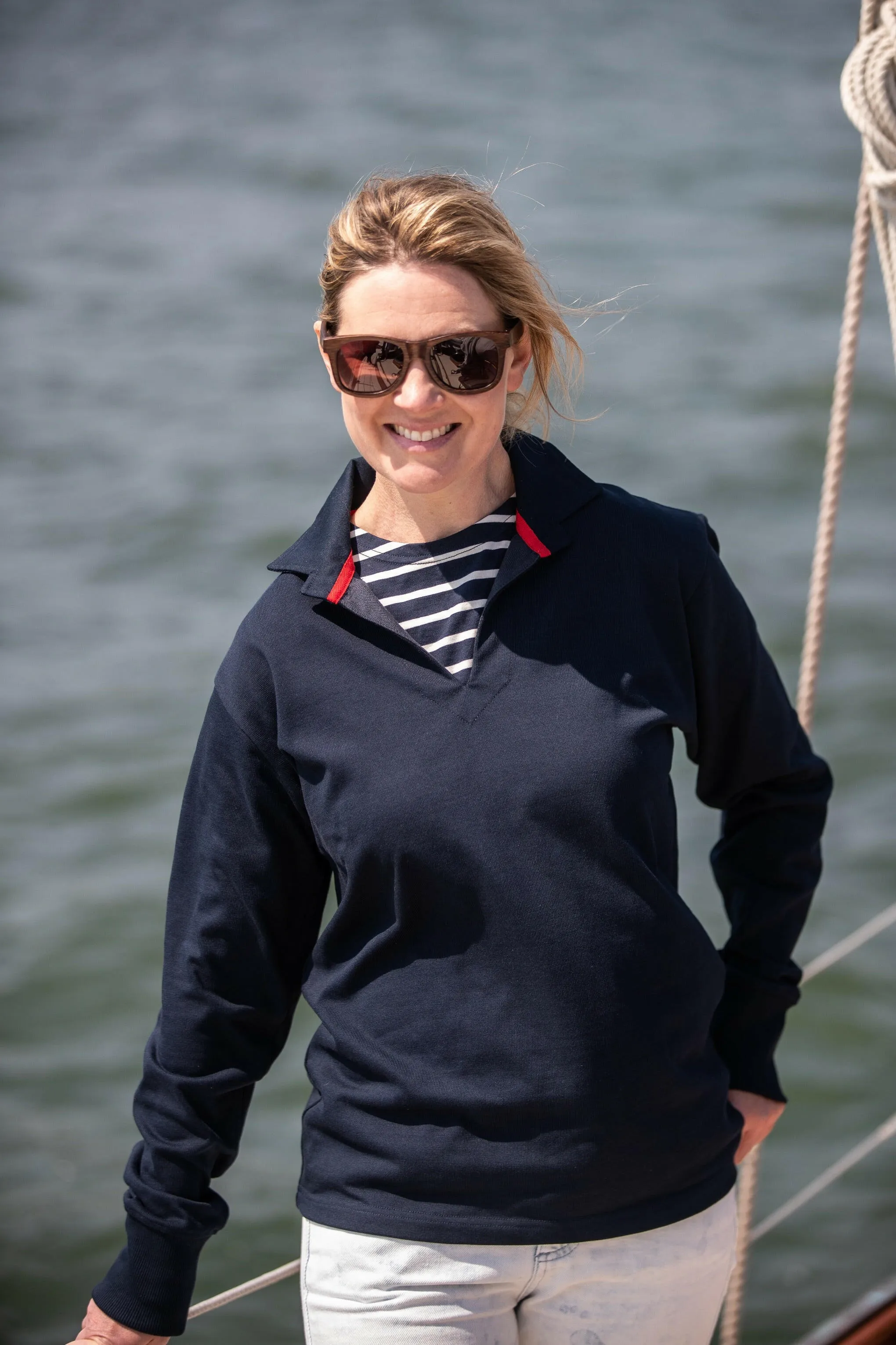 Arthur Beale Retro Navy Rugby Shirt