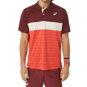 Asics Men Court Polo Shirt - Red Snapper