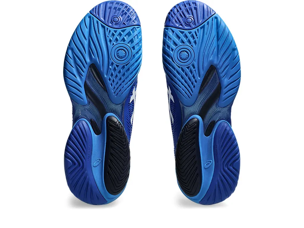 Asics Men's COURT FF 3 NOVAK Tennis Shoes in Tuna Blue/Pure Silver