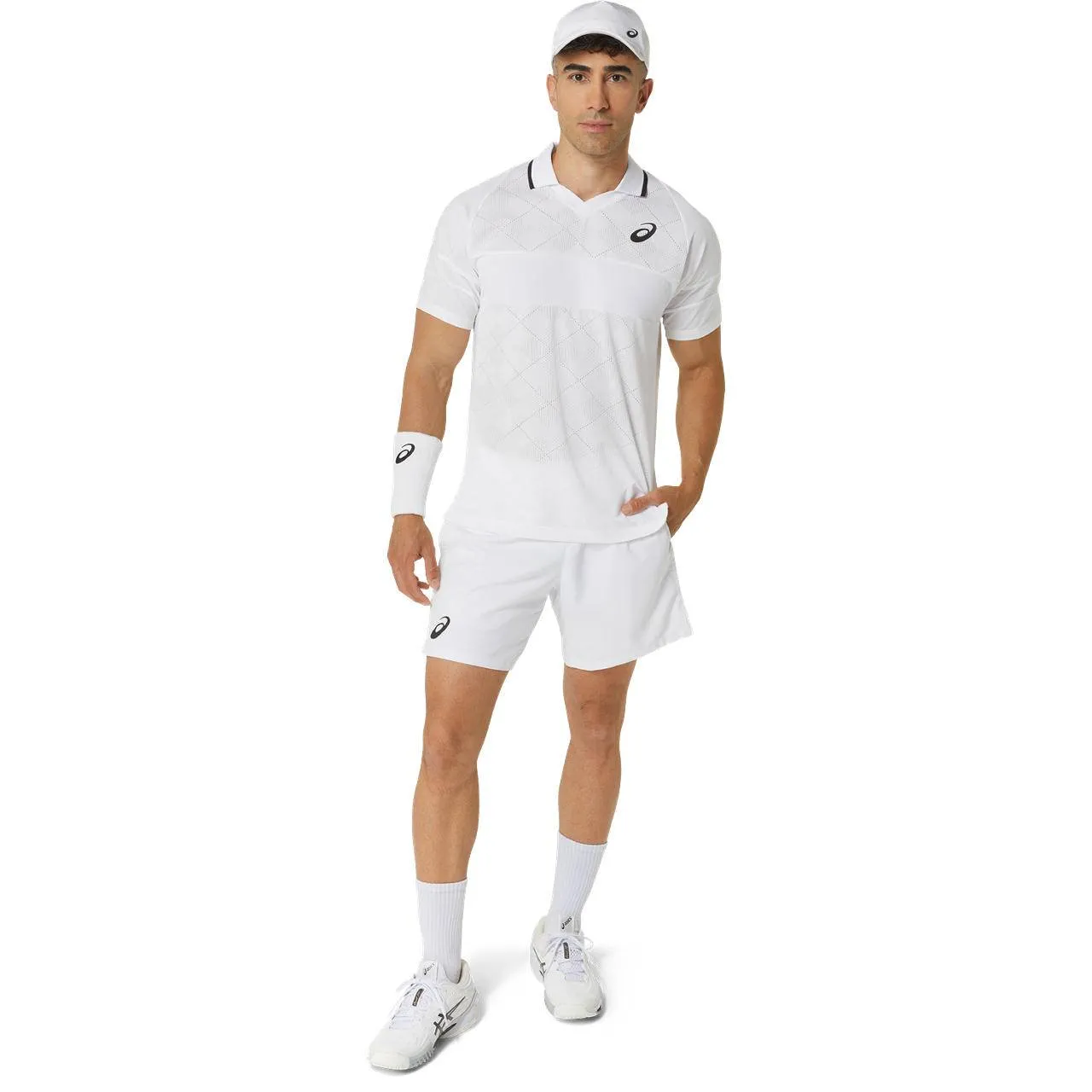 Asics Men's Match Actibreeze Polo Top (Brilliant White)