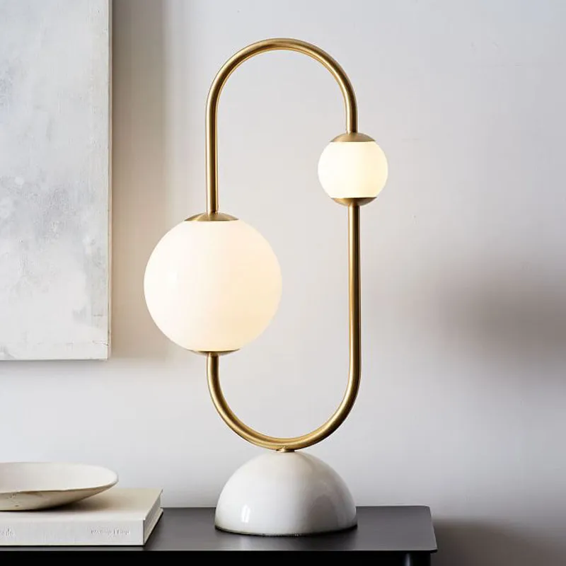 Asymmetrical Modern Table Lamp for Living Room