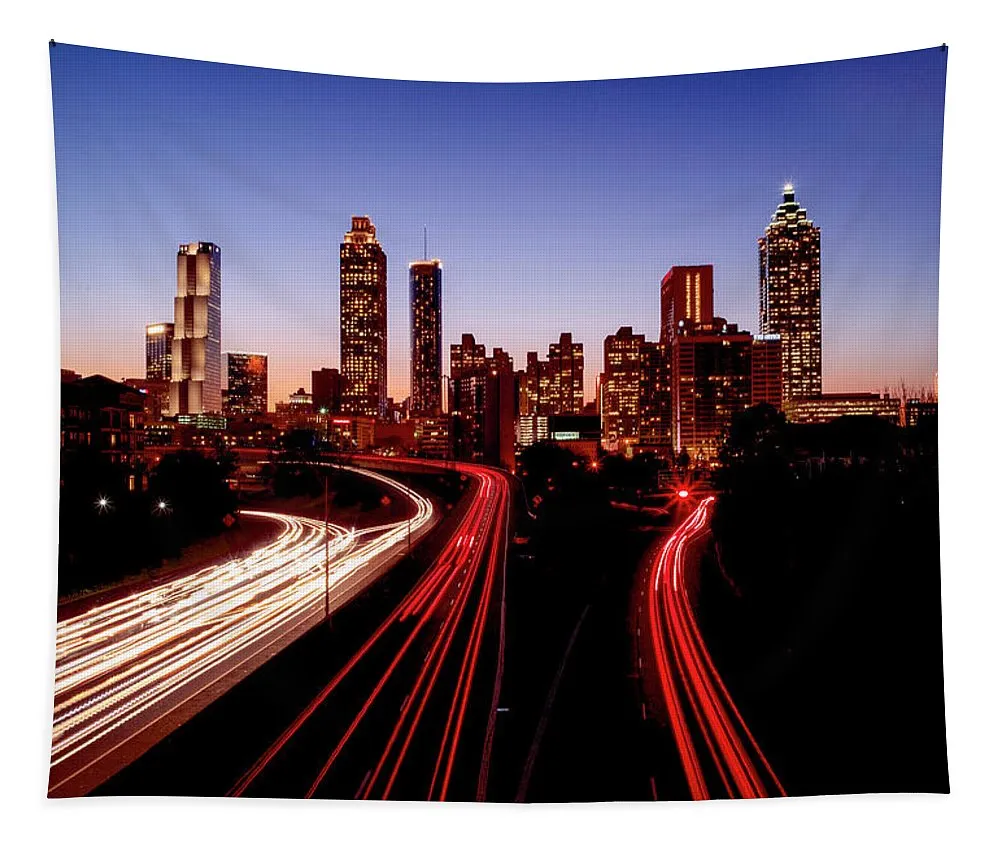 Atlanta At Night - Tapestry