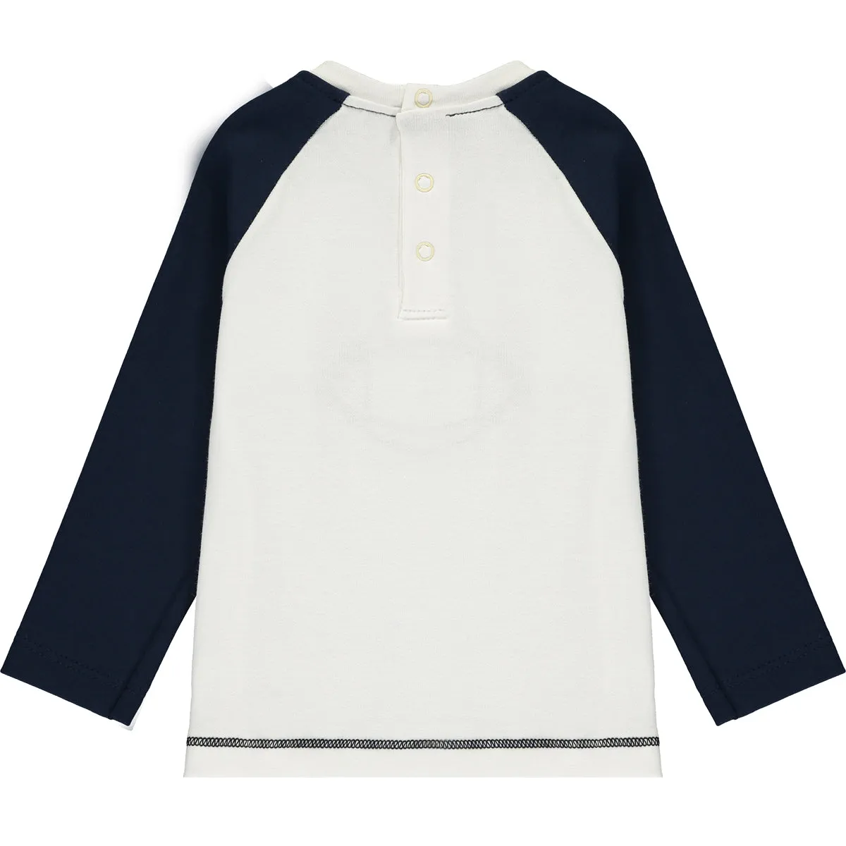 Baby Boys White and Blue Cotton Top