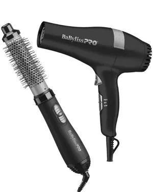 BABYLISS PRO Styling Duo (1875W Ceramic Dryer   1-1/4inch Hot Air Styler)