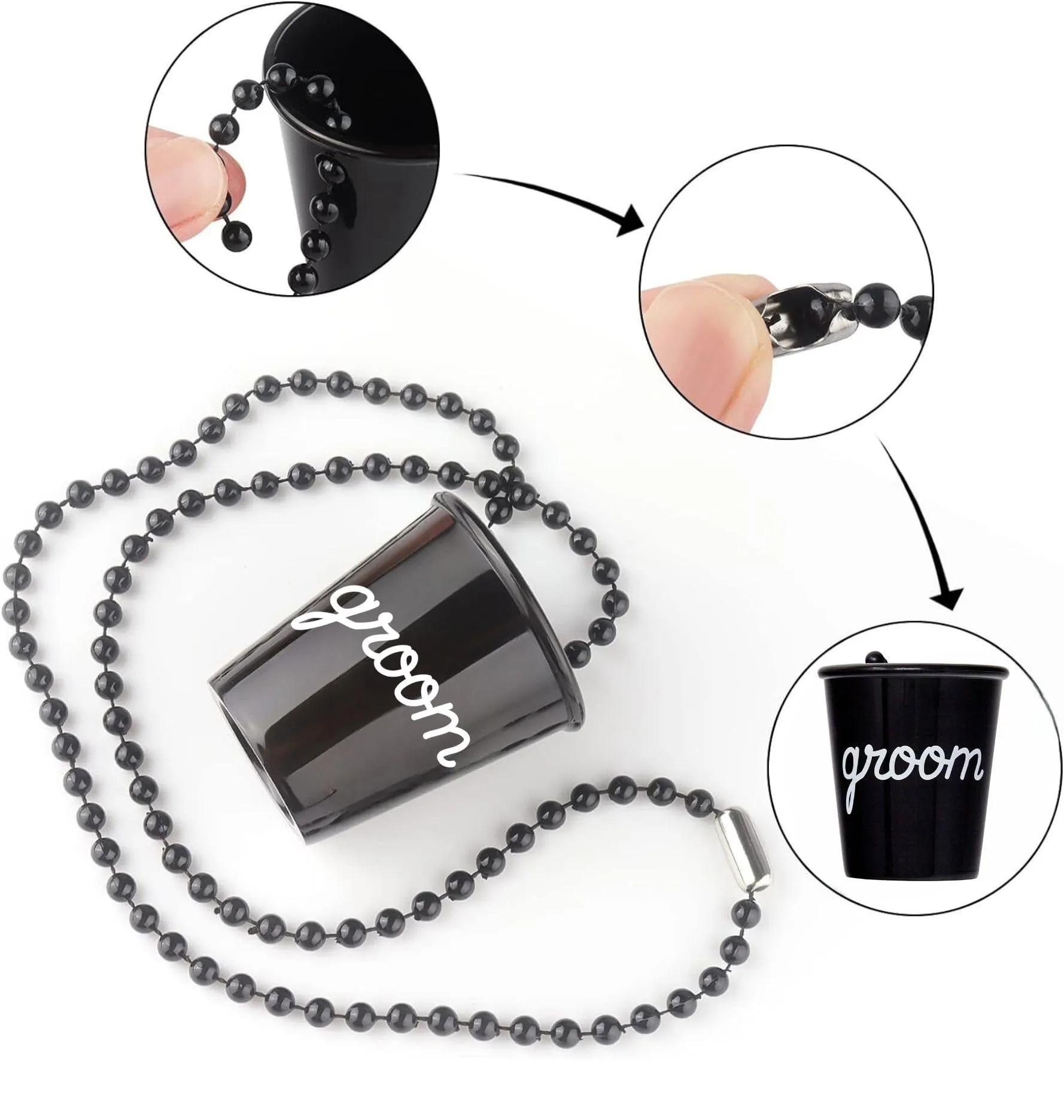 Bachelorette Party Shot Glass Necklace by Funky Junque