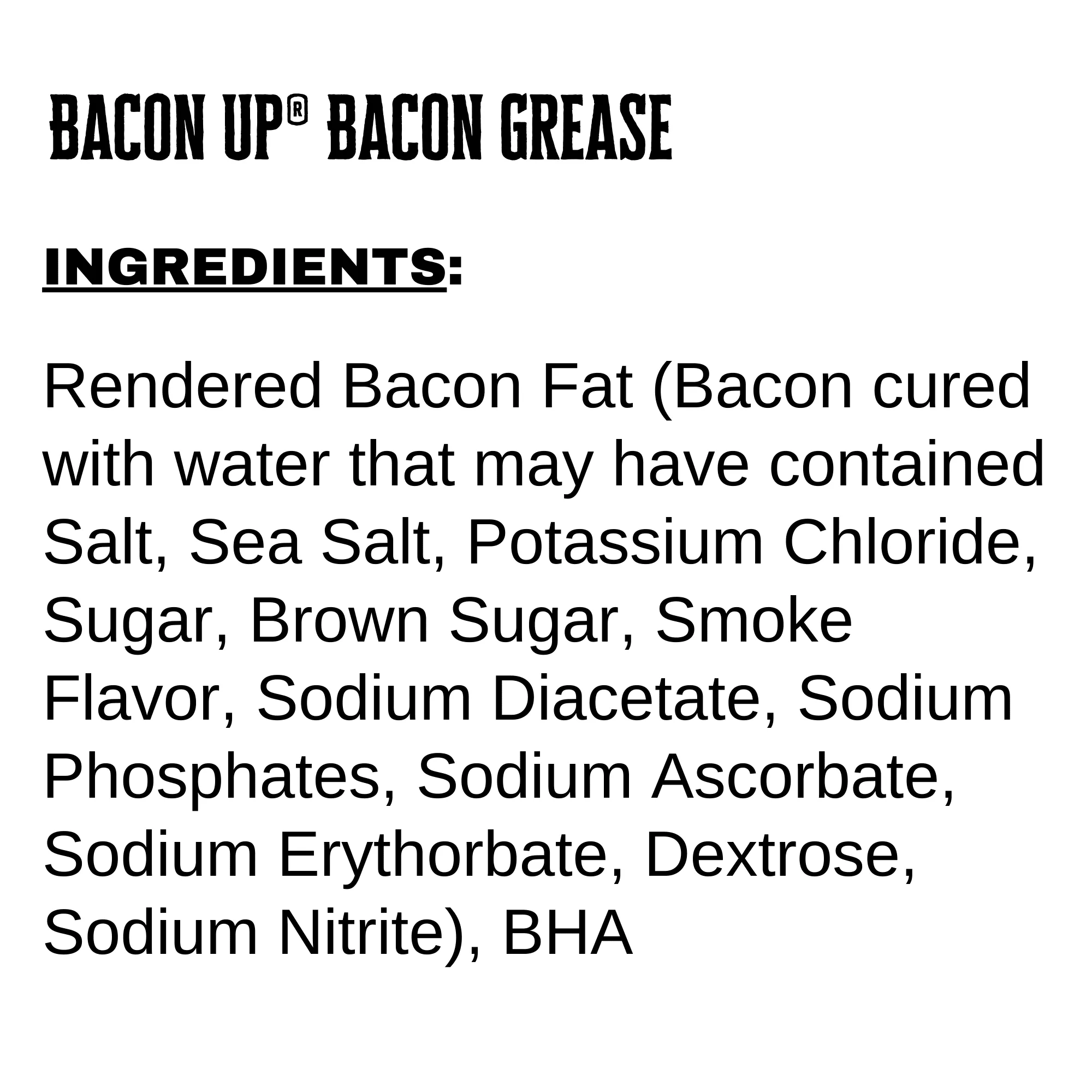 Bacon Up Bacon Grease Rendered Bacon Fat for Frying, Cooking, Baking, 14 ounces
