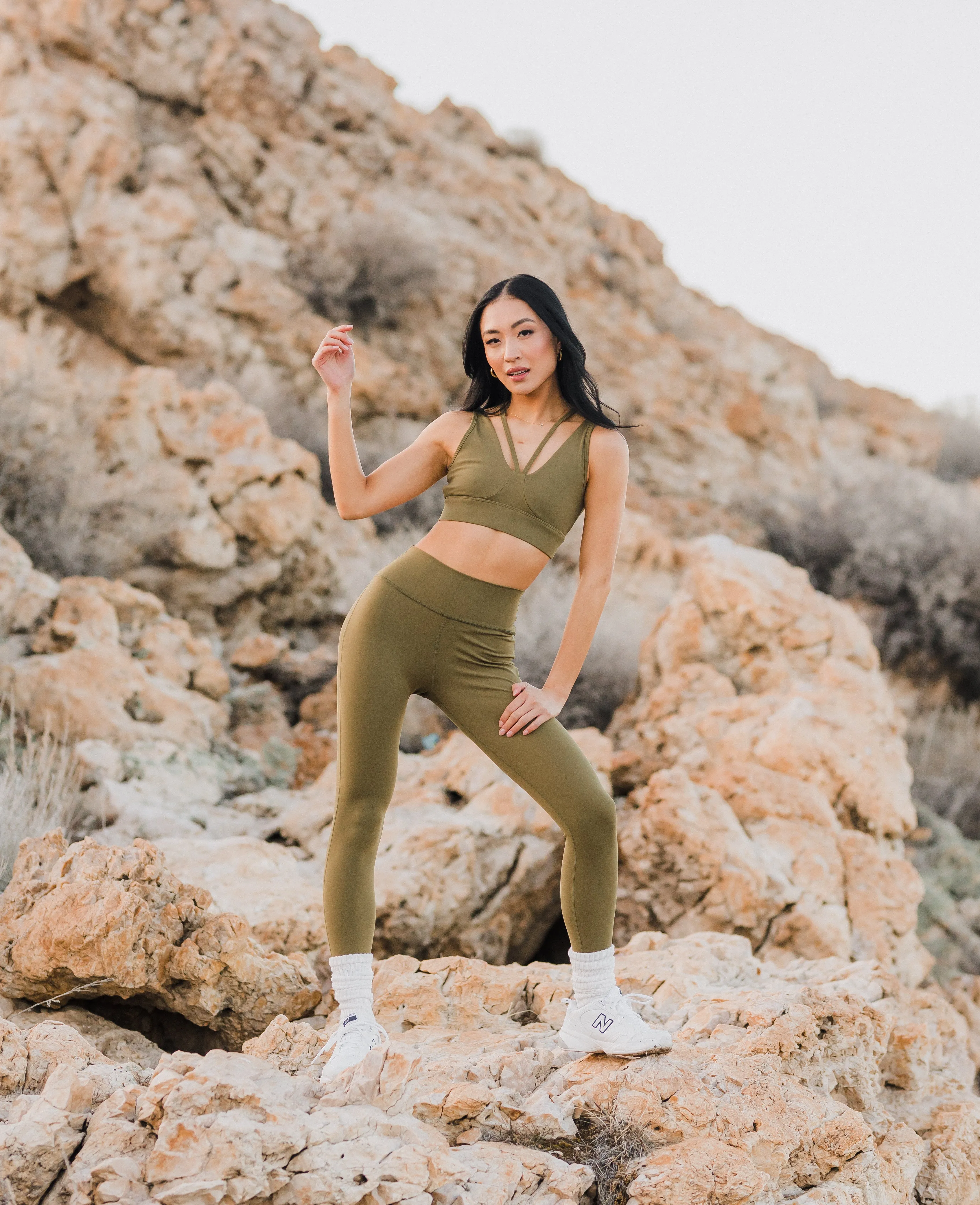 Basic High Rise Legging - Olive