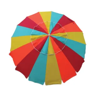 Beachkit Masquerade 240cm Premium Beach Umbrella with Sand Auger UPF50 - Citrus 10110CS