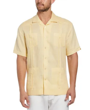 Big & Tall 100% Linen Classic Guayabera Shirt - Short Sleeve
