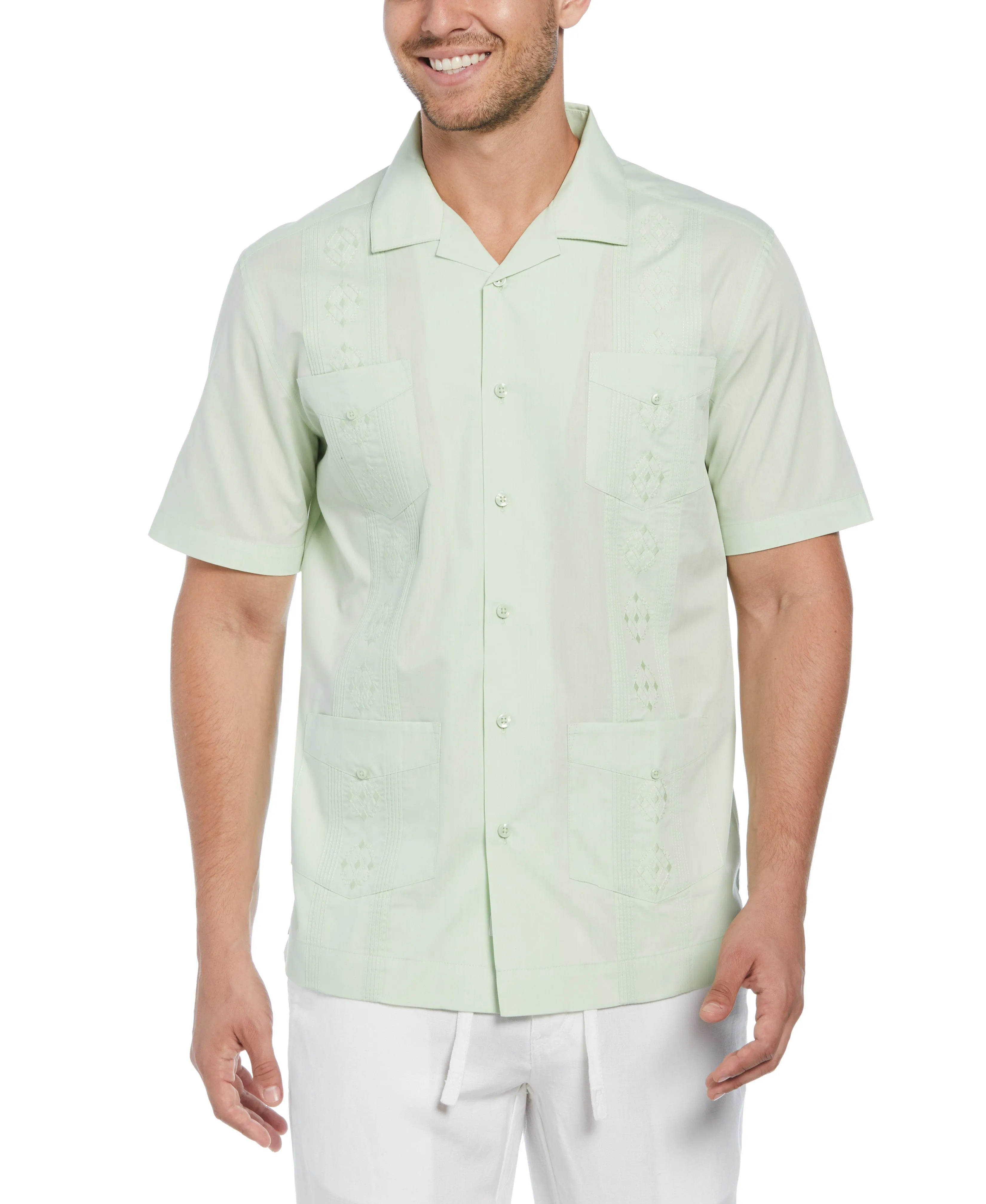 Big & Tall Authentic Embroidered Guayabera Shirt