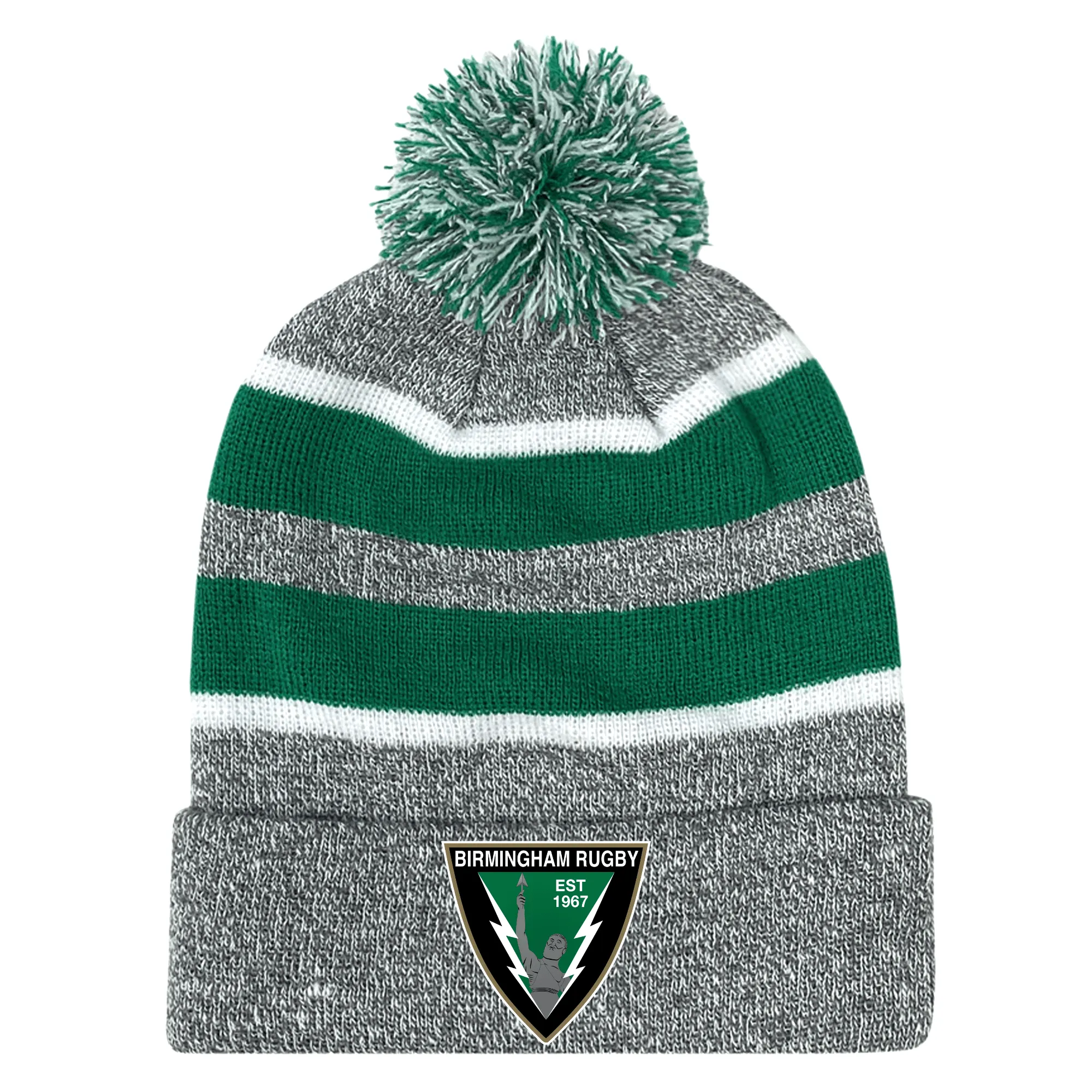 Birmingham Vulcans Rugby Hooped Pom-Pom Beanie