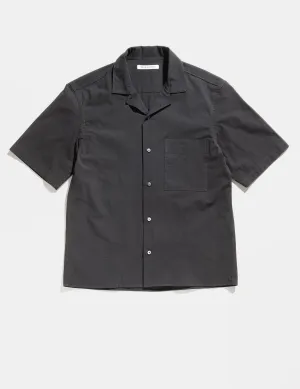 BKT18 Camp Shirt in Crinkled Cotton - Black