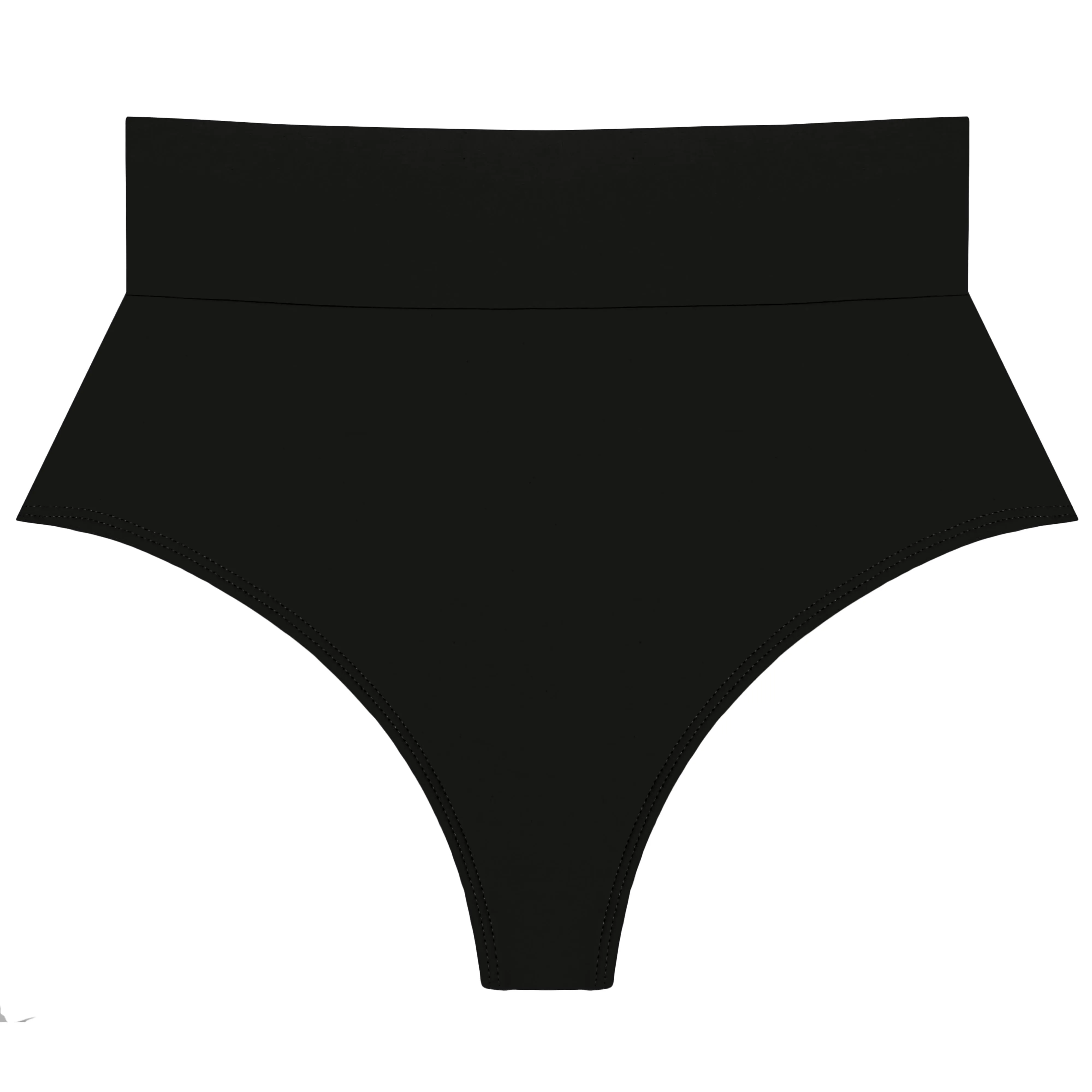 Black High Rise Bikini Bottom
