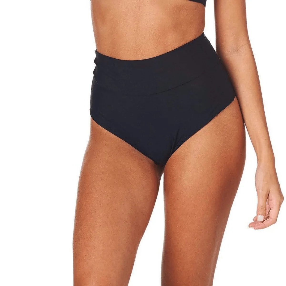 Black High Rise Bikini Bottom