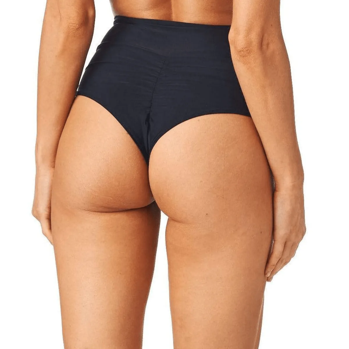 Black High Rise Bikini Bottom