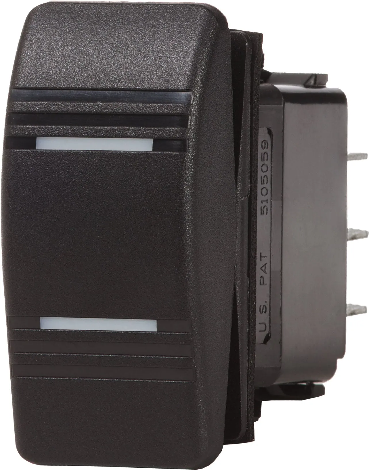 Blue Sea Contura Switch DPDT Black - ON-OFF-ON 8286
