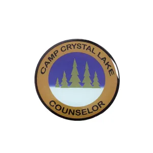 BLUE/GREEN CAMP CRYSTAL LAKE CIRCLE PIN