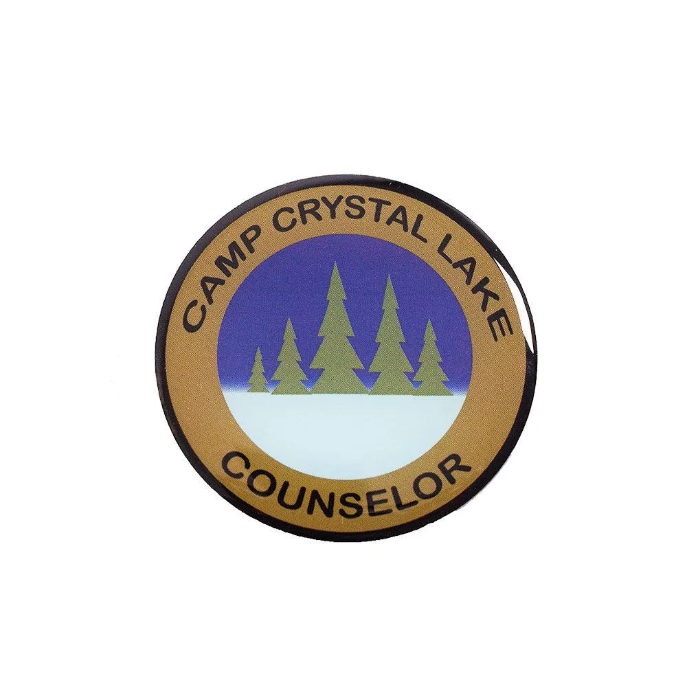 BLUE/GREEN CAMP CRYSTAL LAKE CIRCLE PIN
