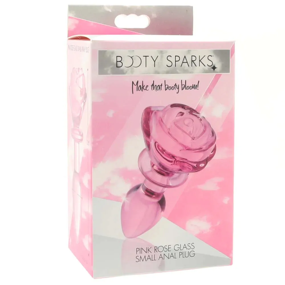 Booty Sparks Rose Glass Plug