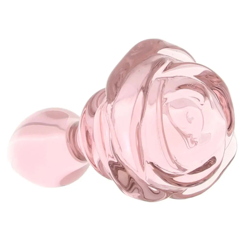 Booty Sparks Rose Glass Plug