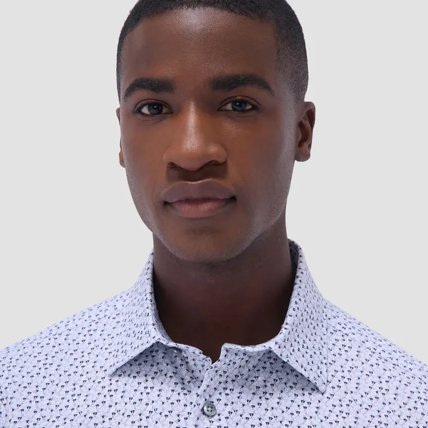 Bugatchi Miles Jack Russell OoohCotton Short-Sleeve Shirt - White